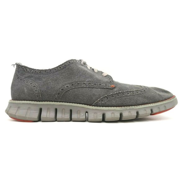 Cole Haan | Shoes | Cole Haan Zero Grand Gray Canvas Wingtip  display picture 1